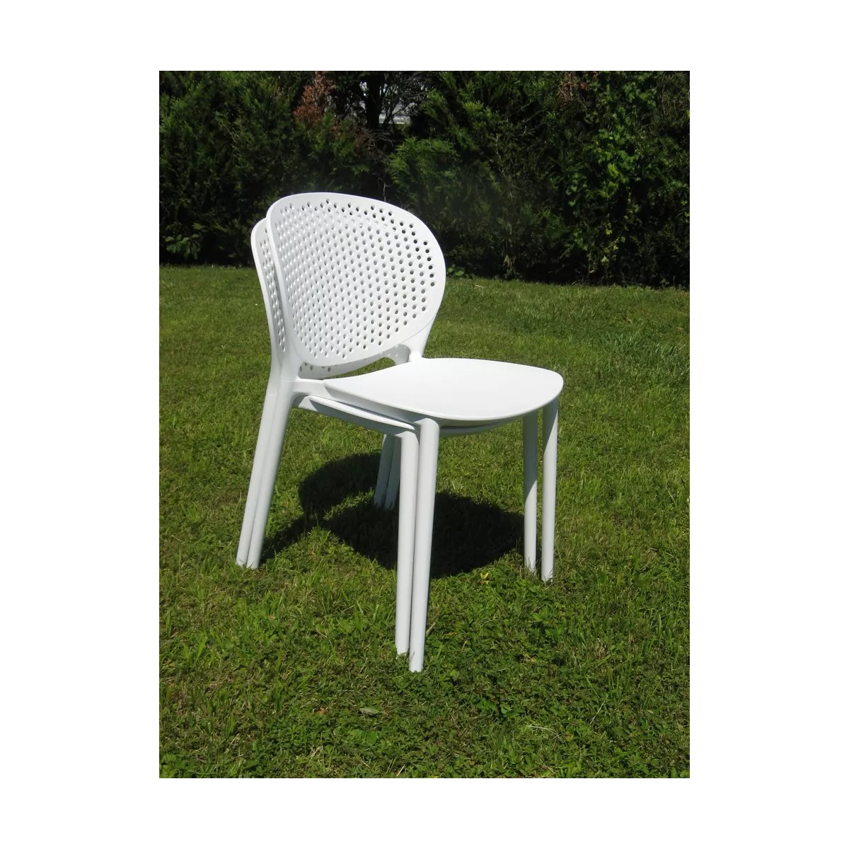 Chaise  Malta en Résine Blanche
