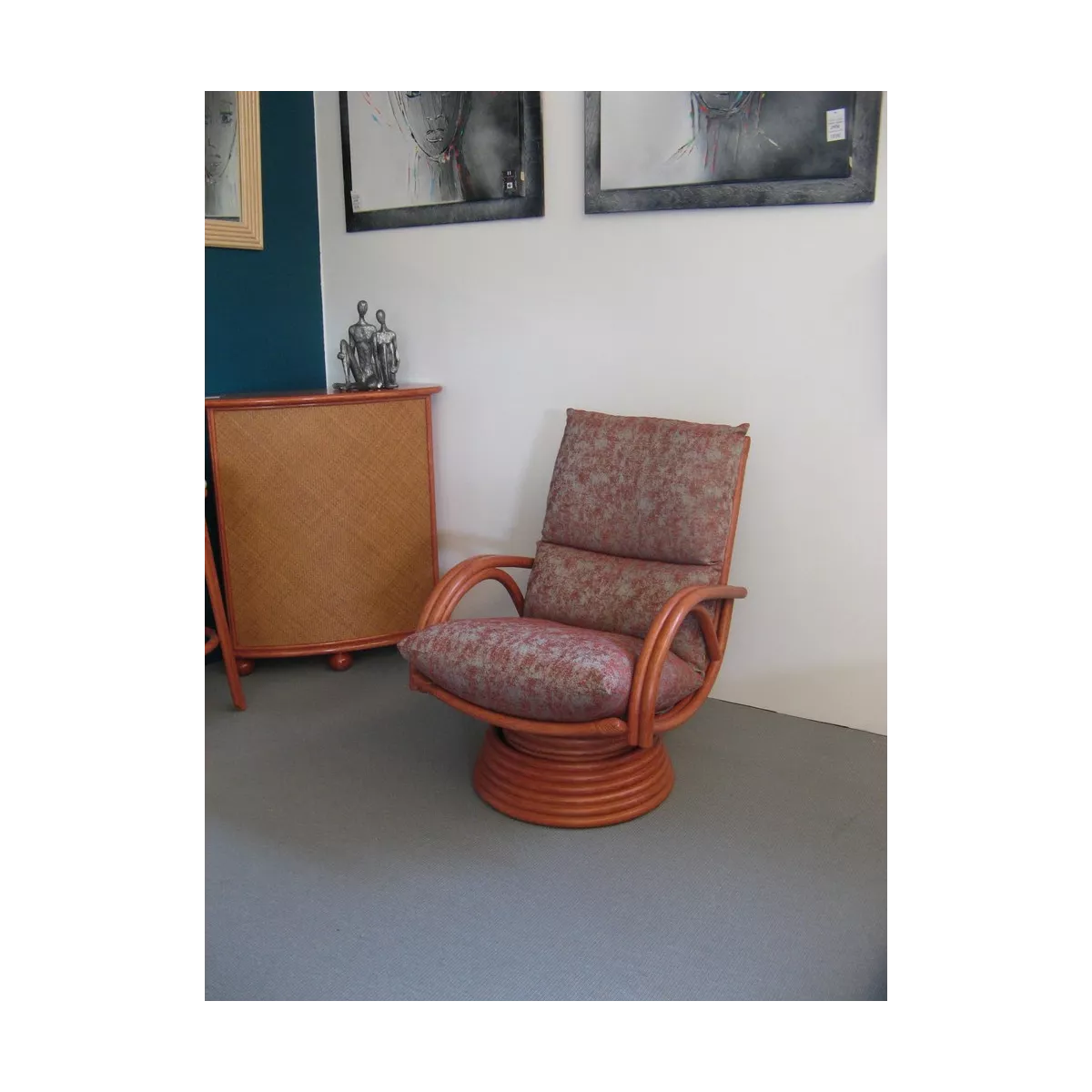 Fauteuil Pivotant  Leeds Rojo