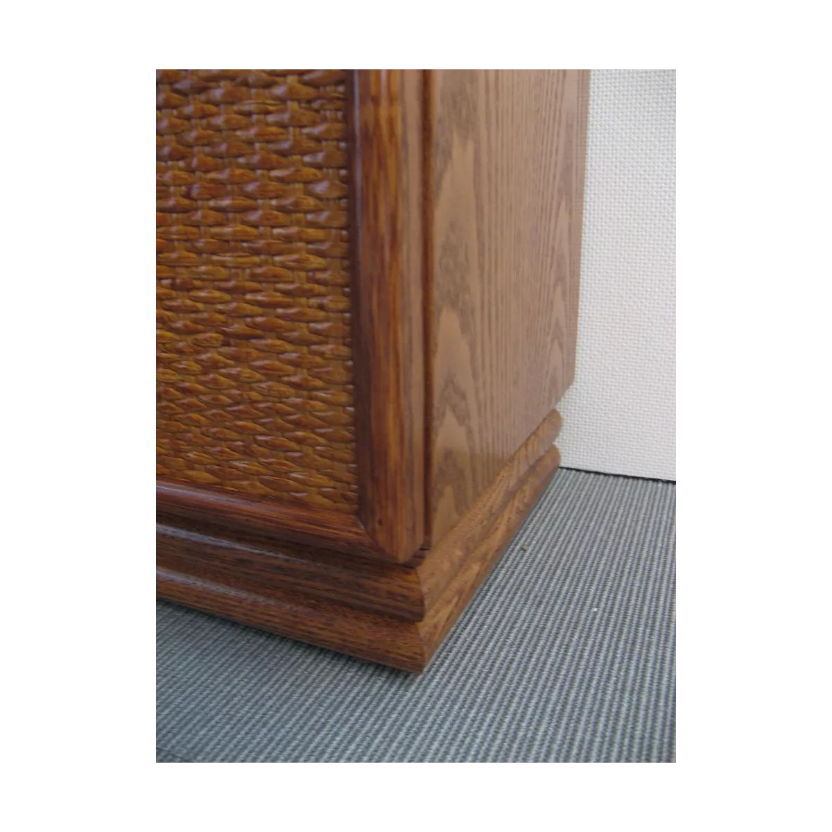 Meuble Zante 67x34 : 2 Portes et 2 Tiroirs Merisier
