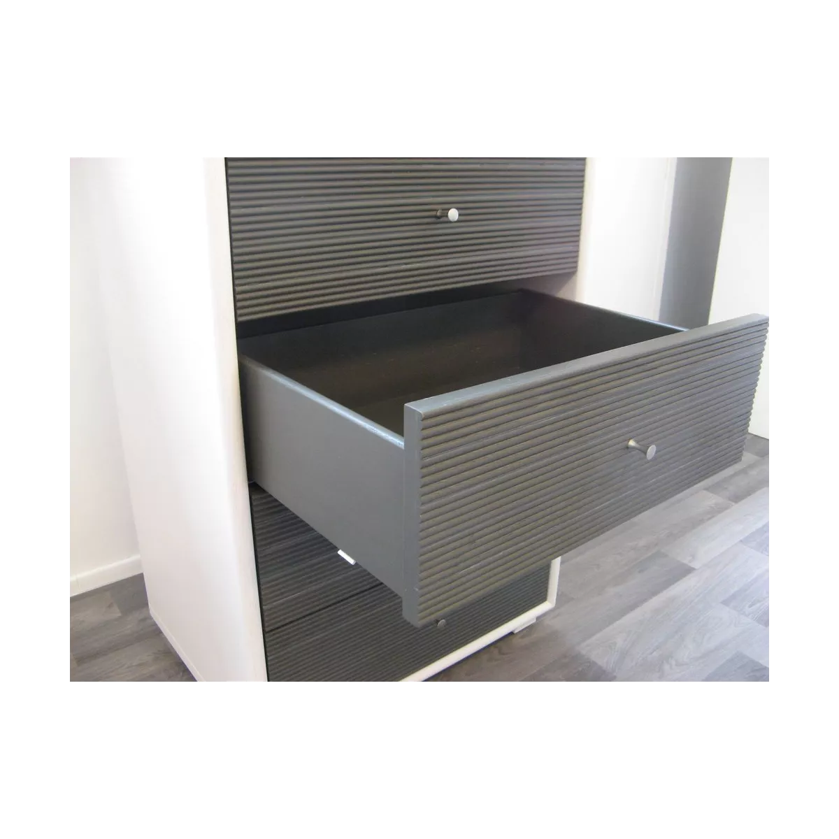Chiffonnier Sendaï Blanc et Titan