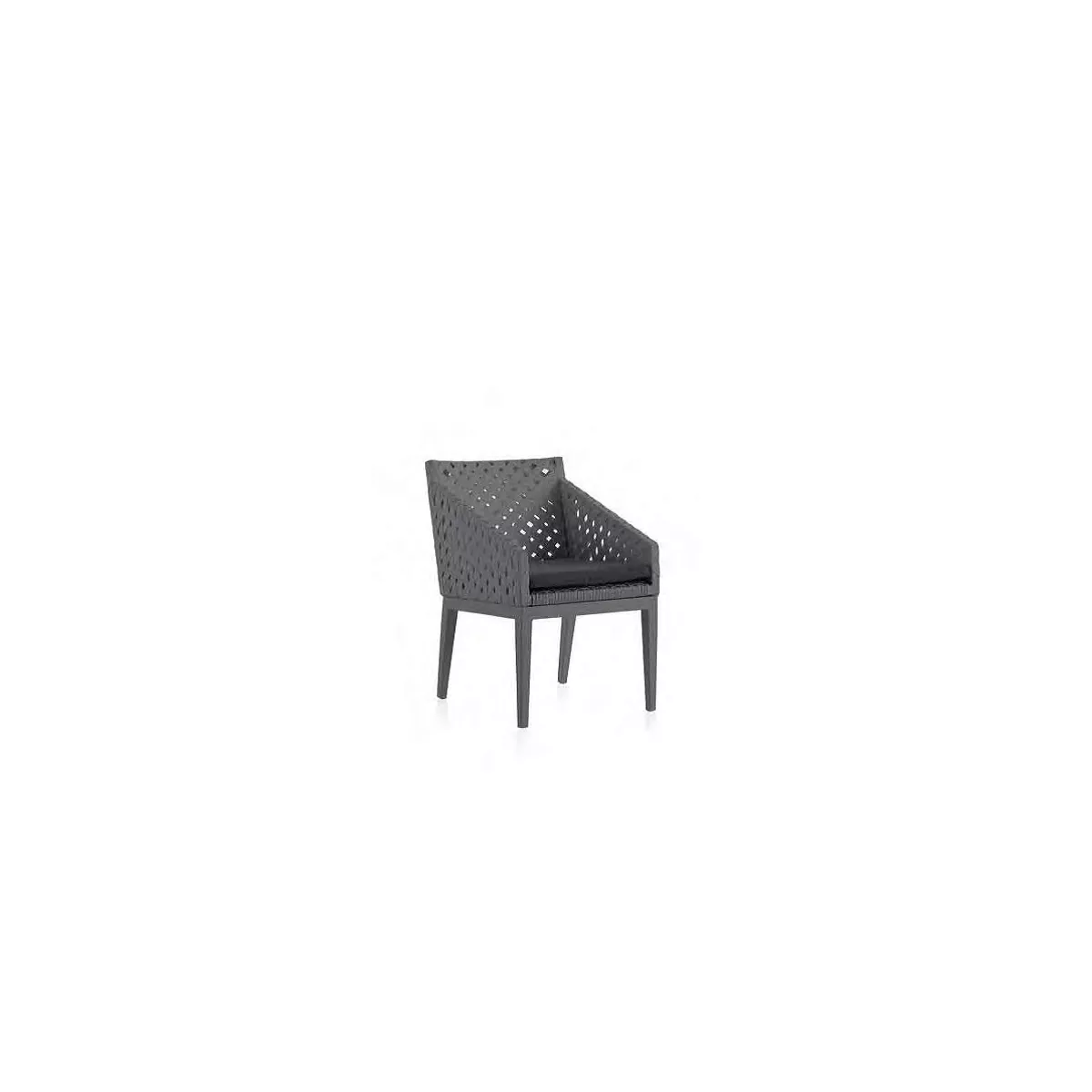 Fauteuil de repas d'extérieur Résine Tape Gris