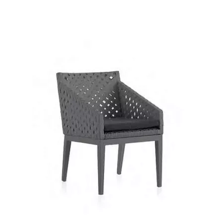 Fauteuil de repas d'extérieur Résine Tape Gris