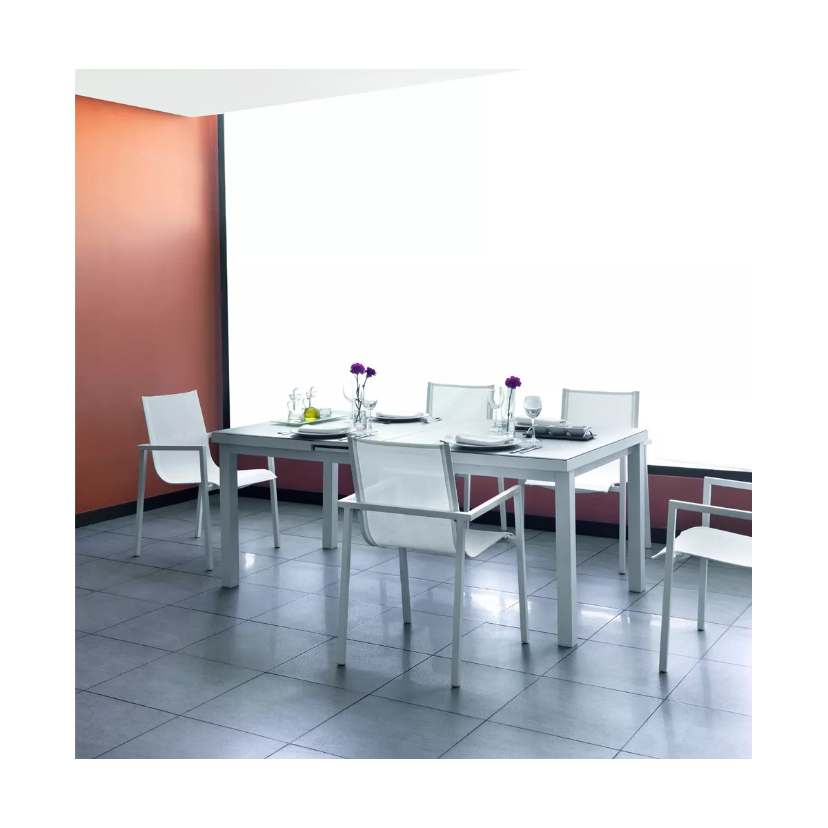 Fauteuil de Repas White Alu Blanc