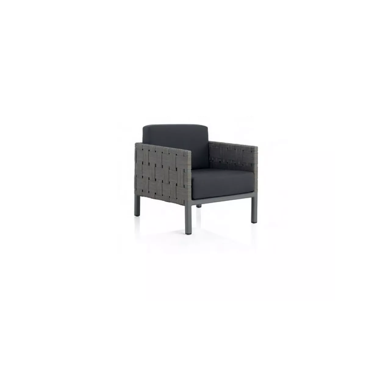 Salon Cube Aluminium :  Canapé 3P + 2 Fauteuils