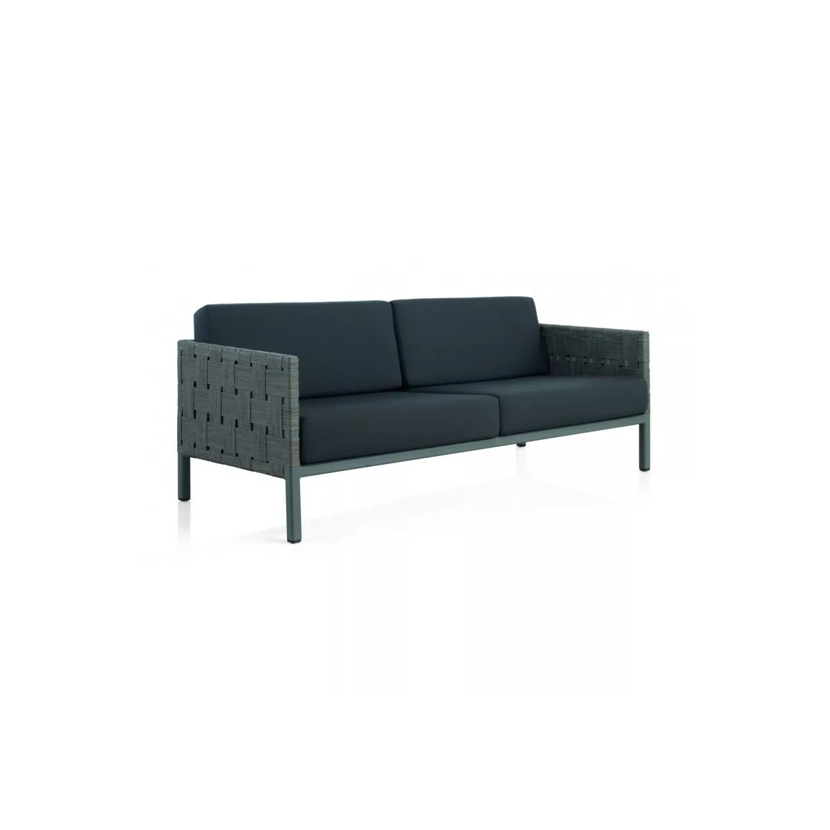 Salon Cube Aluminium :  Canapé 3P + 2 Fauteuils