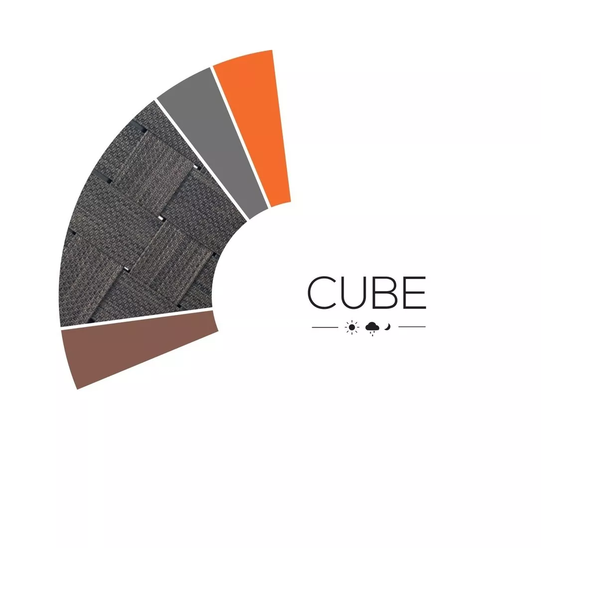 Canapé 2 Places Cube Aluminium Gris