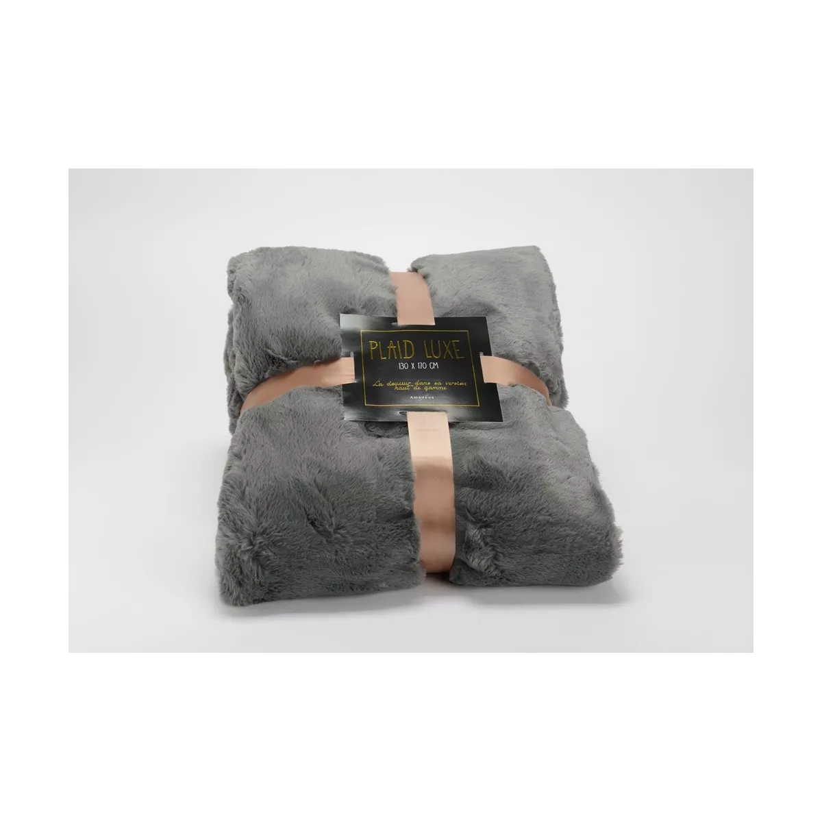 Plaid Luxe Anthracite 130x170