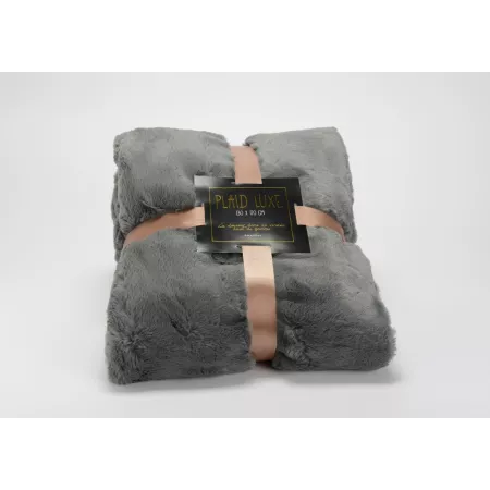 Plaid Luxe Anthracite 130x170