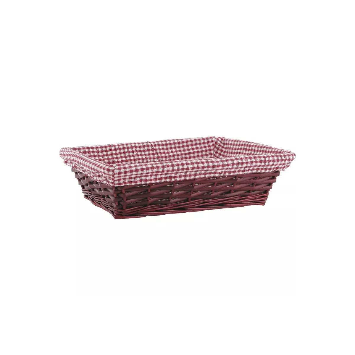Corbeille rectangulaire en éclisse rouge 33x23