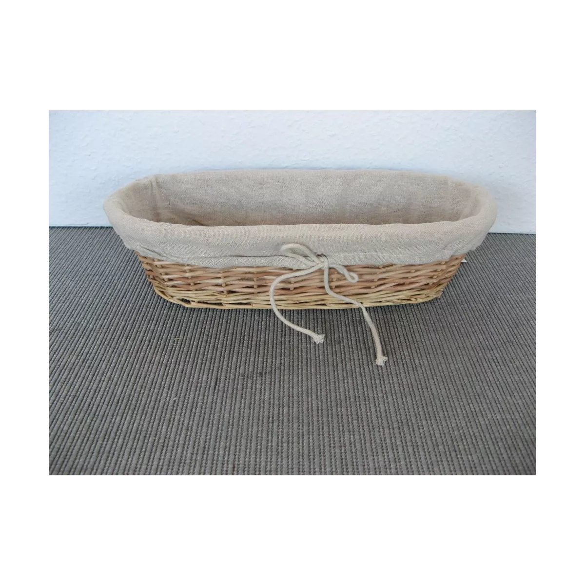 Banneton en osier Blanc 35x15