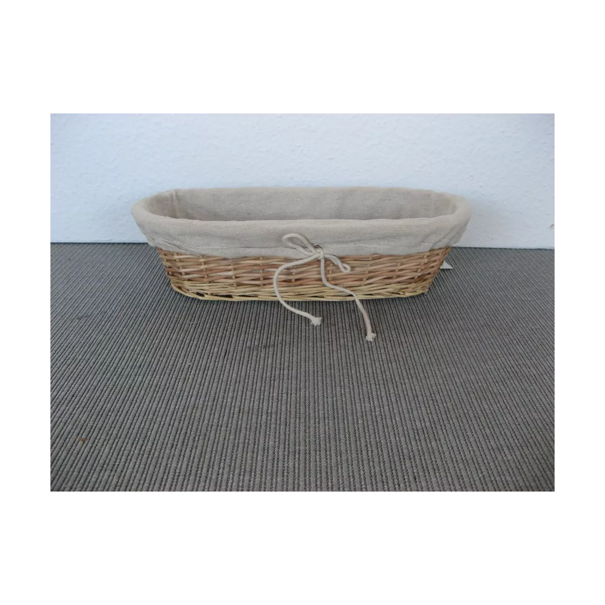 Banneton en osier Blanc 35x15