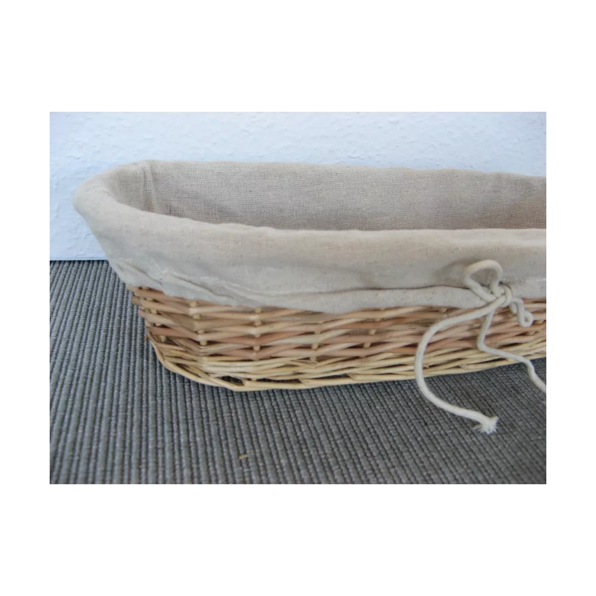 Banneton en osier Blanc 35x15