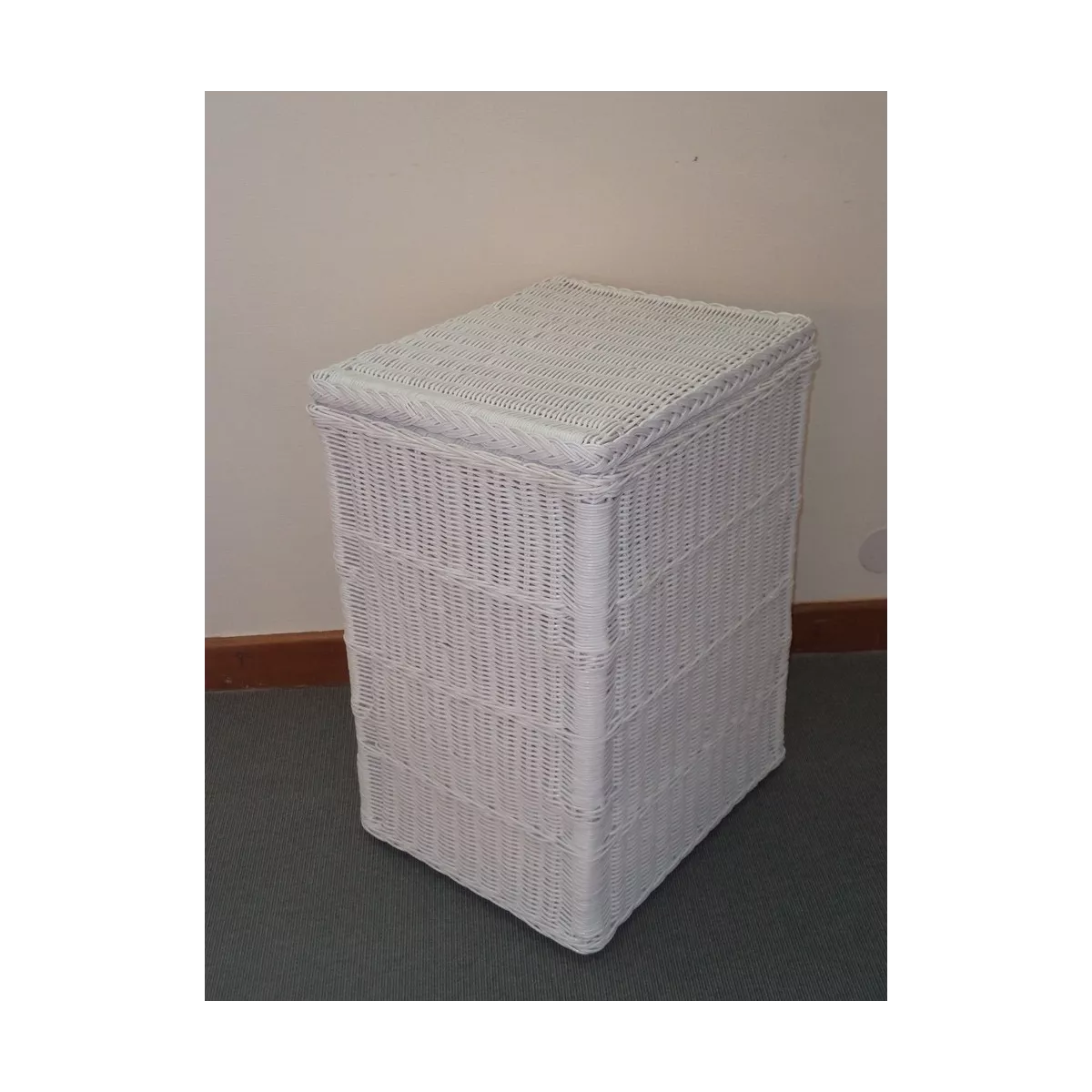 Panière à Linge 50x40 Blanc Laqué
