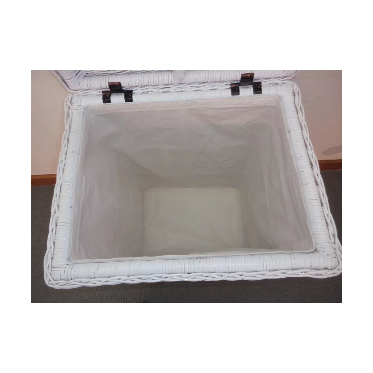 Panière à Linge 50x40 Blanc Laqué