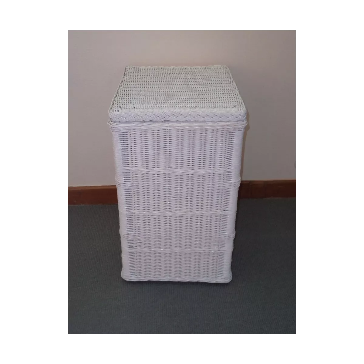 Panière à Linge 50x40 Blanc Laqué