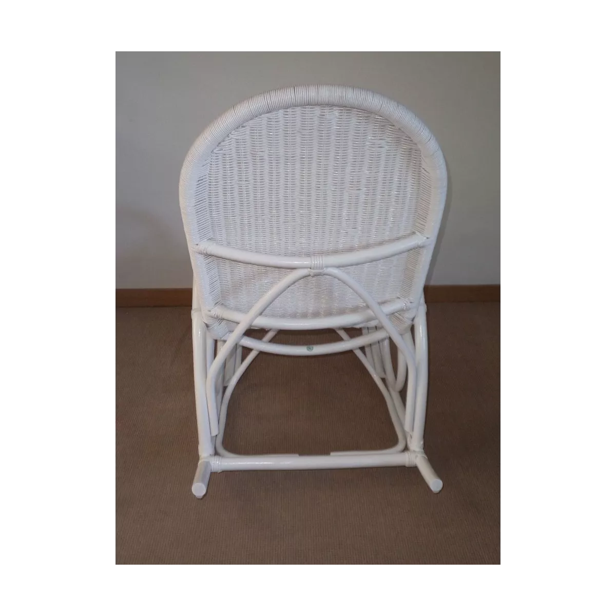 Rocking Renneta Rotin Blanc