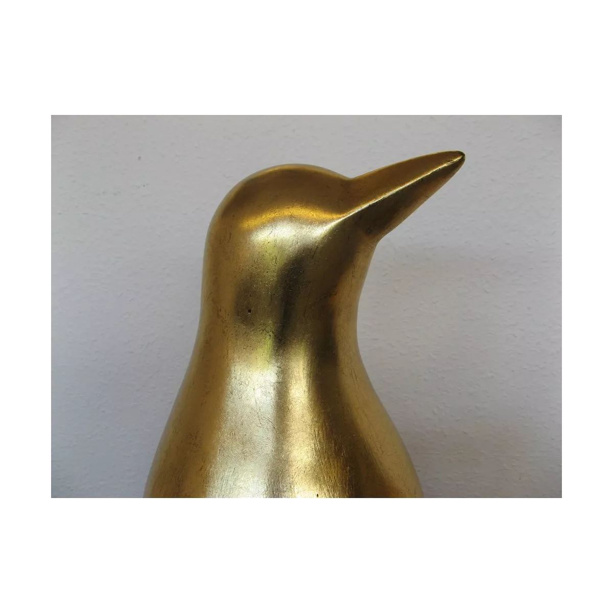 Statue Pingouin Noir et Or H.60cm
