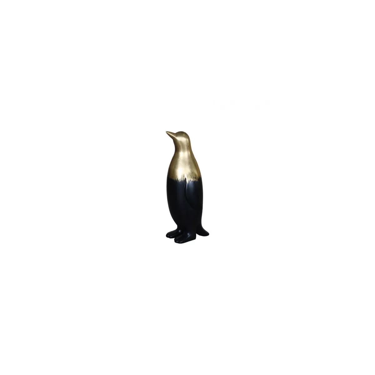 Statue Pingouin Noir et Or H.80cm