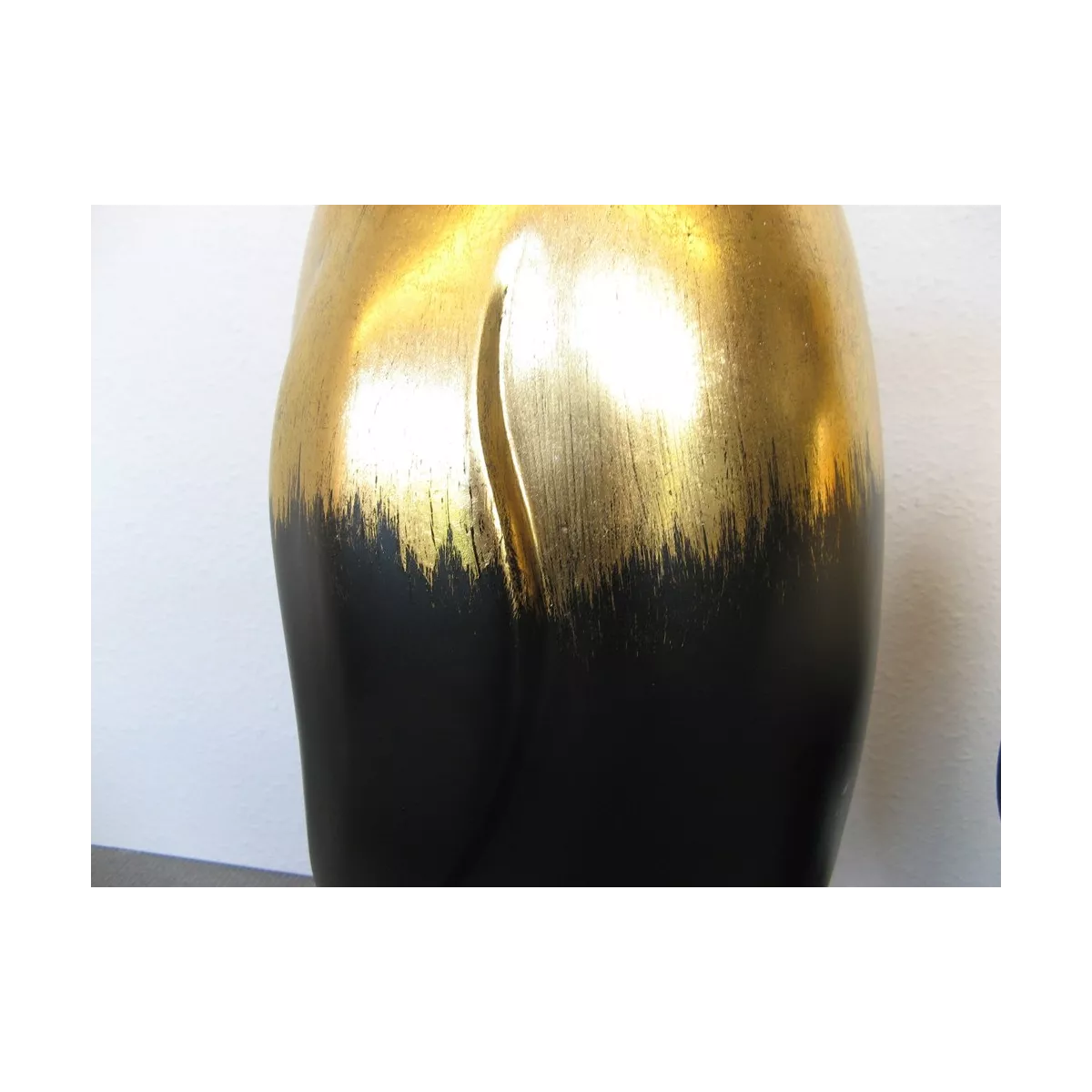 Statue Pingouin Noir et Or H.80cm
