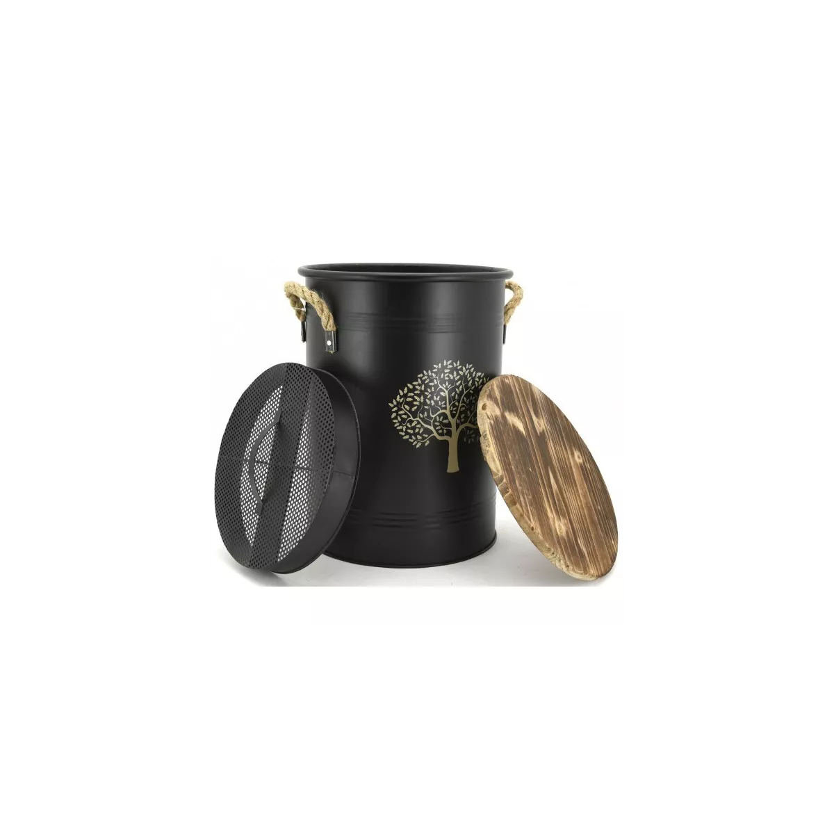 Tabouret Pellet Métal et bois