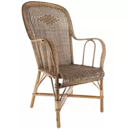 Fauteuil Grand Père Haut Dossier Patiné