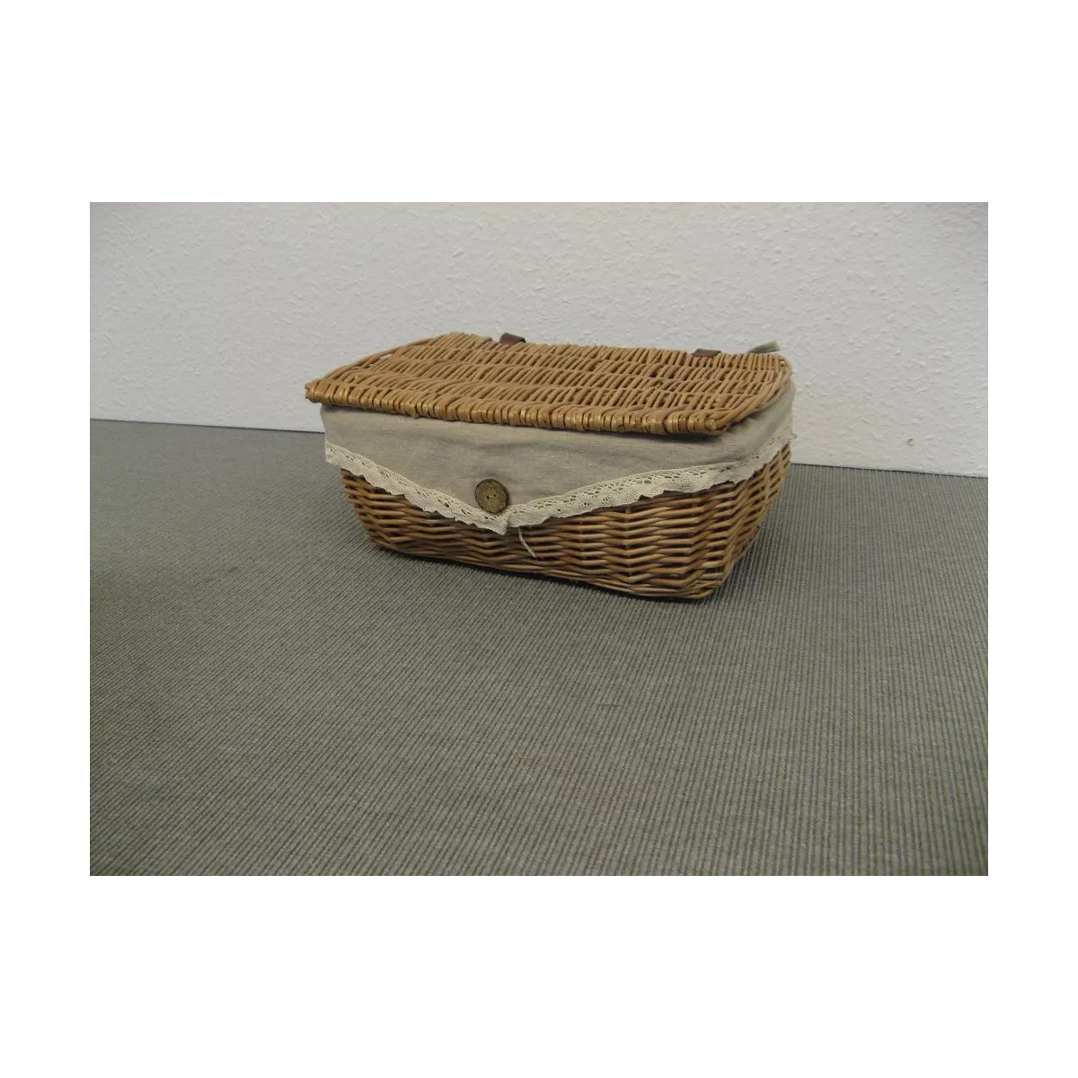 Corbeille en Osier avec couvercle 35x25