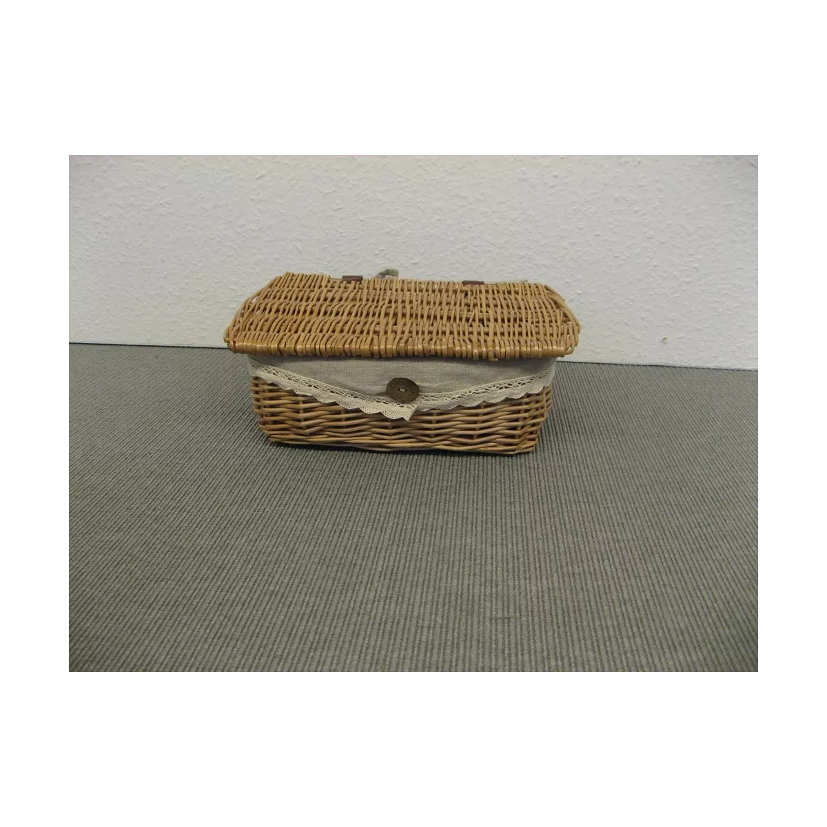 Corbeille en Osier avec couvercle 30x20