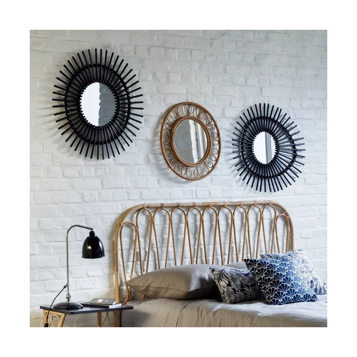 Tête de Lit Vintage en Rotin