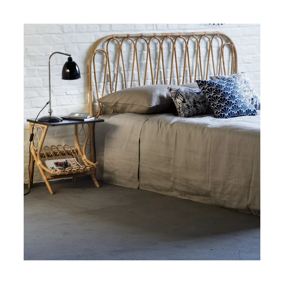 Tête de Lit Vintage en Rotin