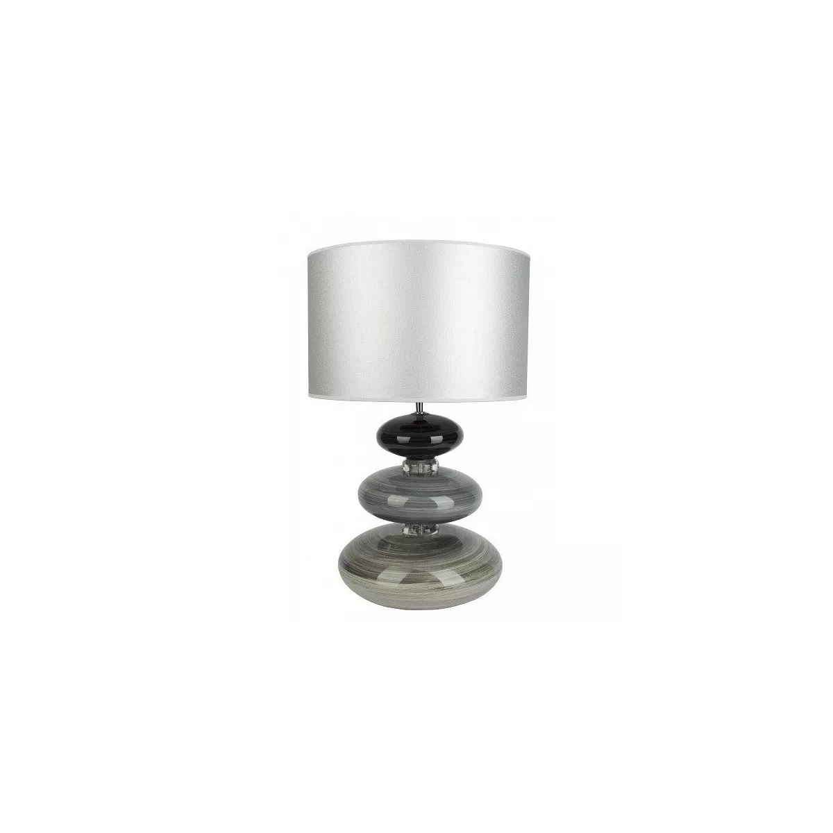 Lampe en Verre 3 Galets Gris
