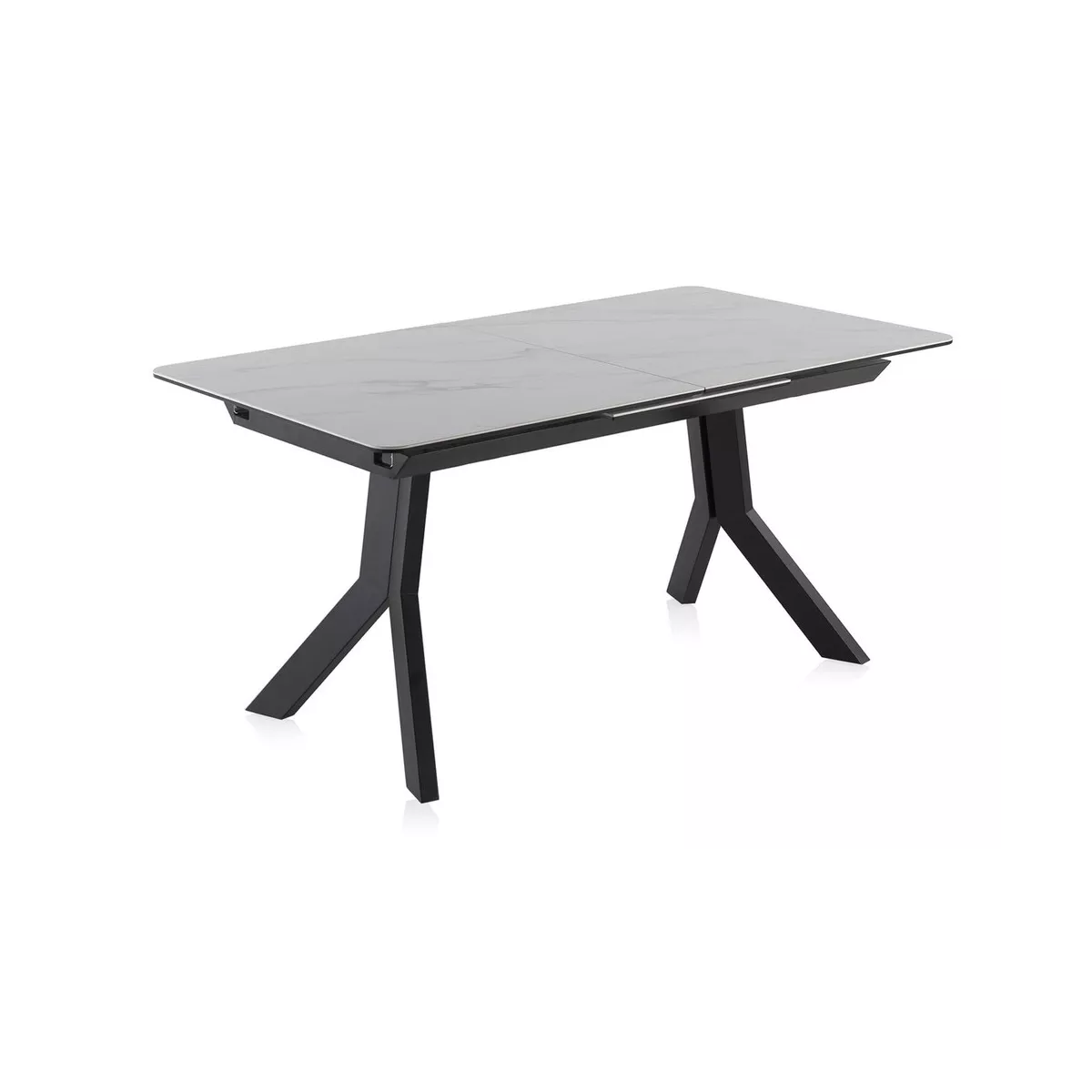 Table Formentera  en Céramique Marbre et Métal Noir