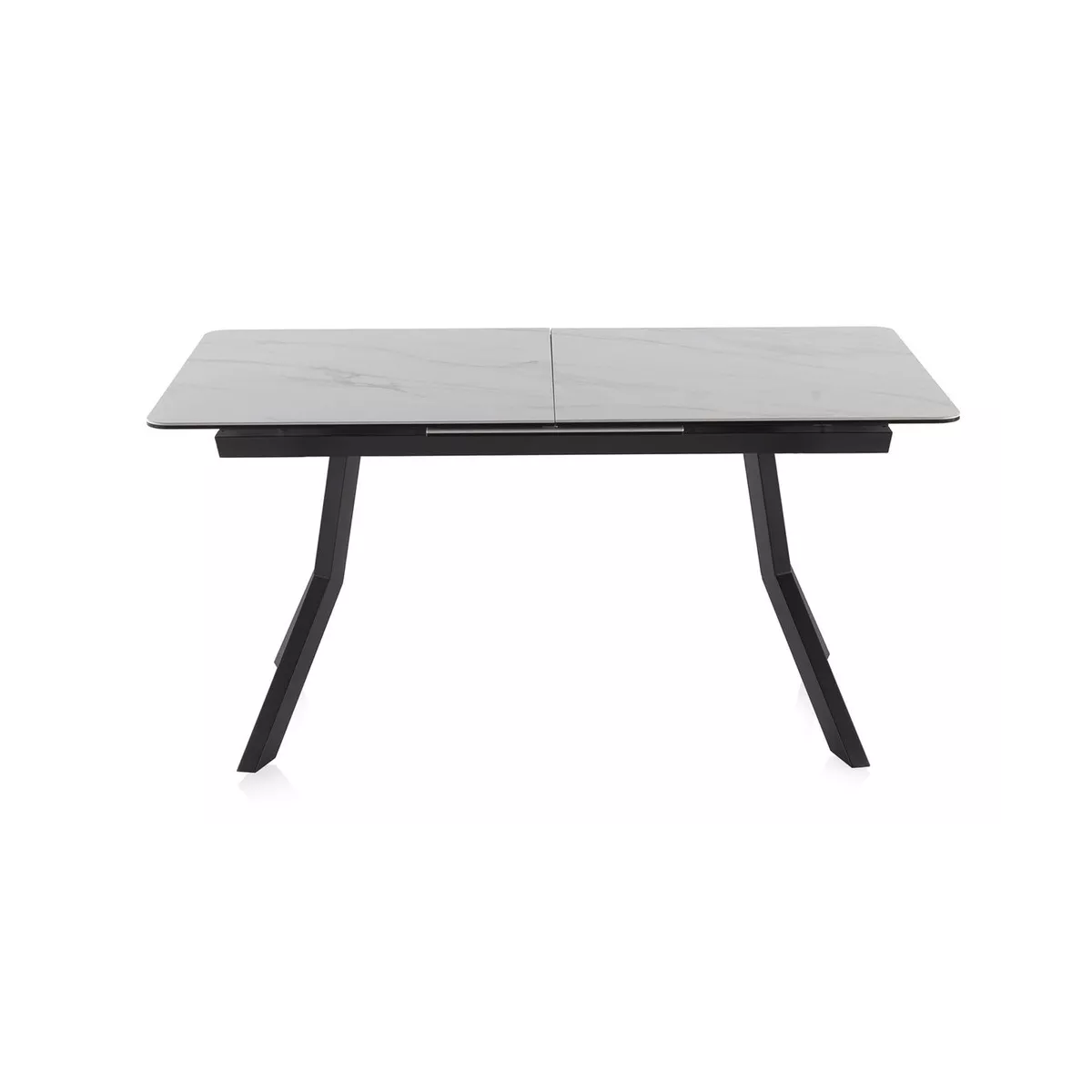 Table Formentera  en Céramique Marbre et Métal Noir