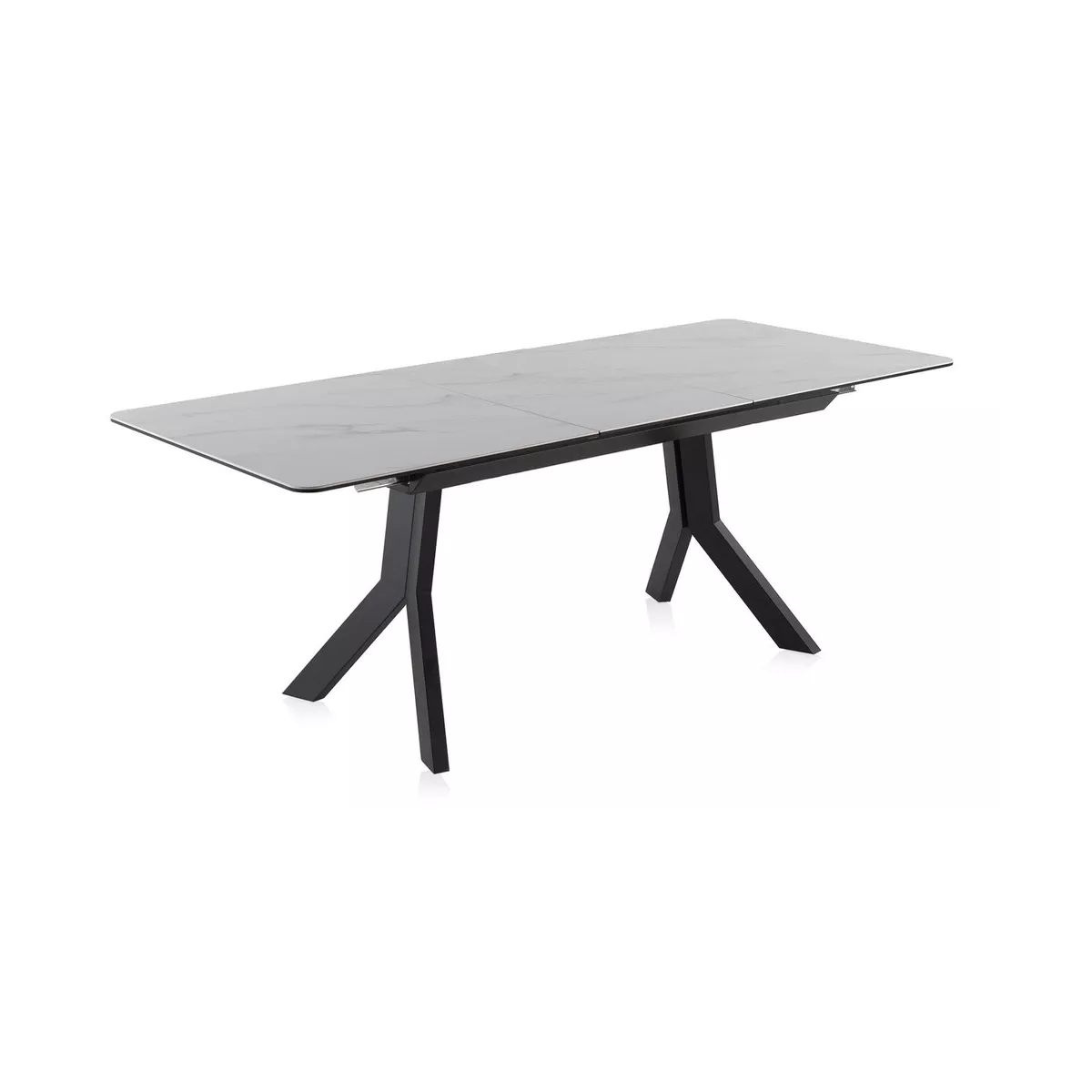 Table Formentera  en Céramique Marbre et Métal Noir