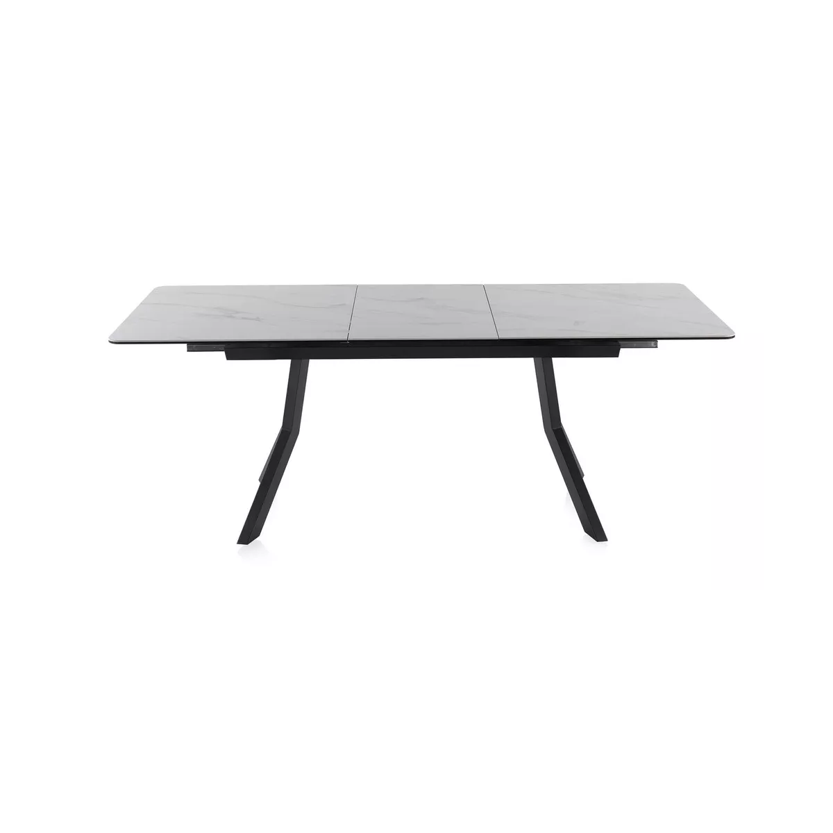 Table Formentera  en Céramique Marbre et Métal Noir