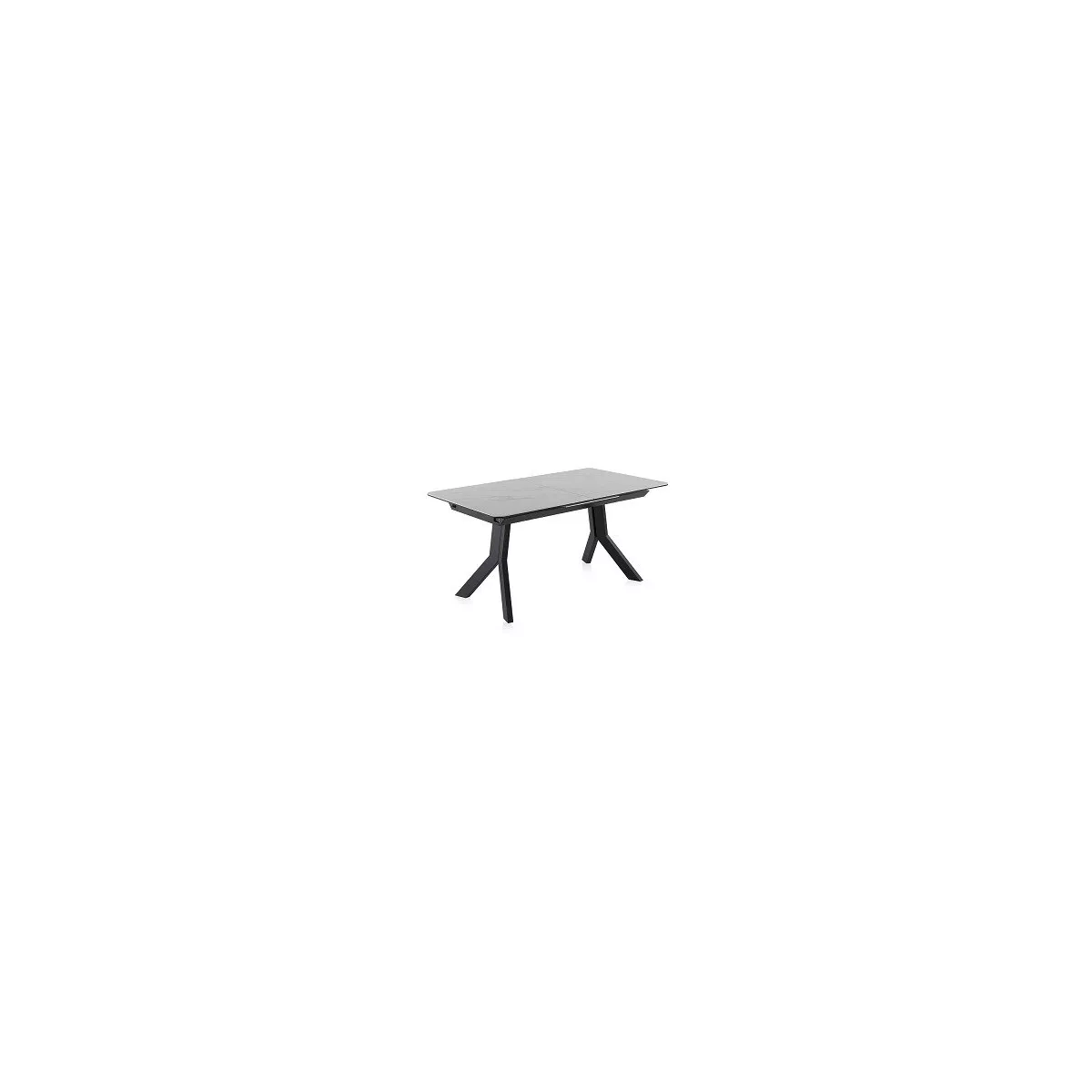 Table Formentera  en Céramique Marbre et Métal Noir