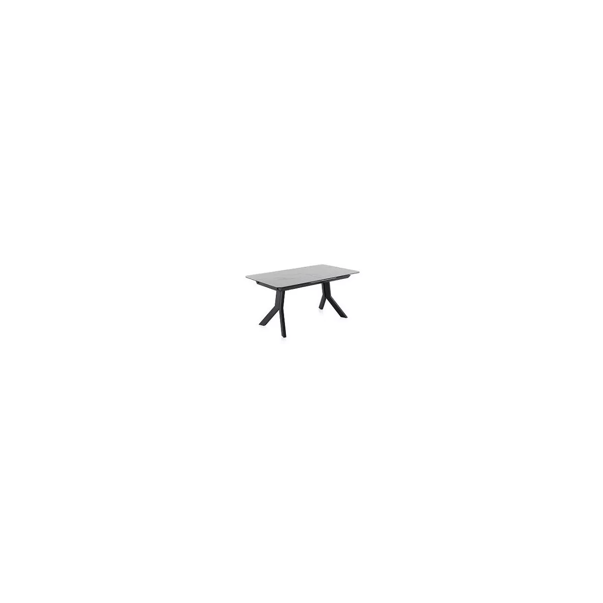 Table Formentera  en Céramique Marbre et Métal Noir