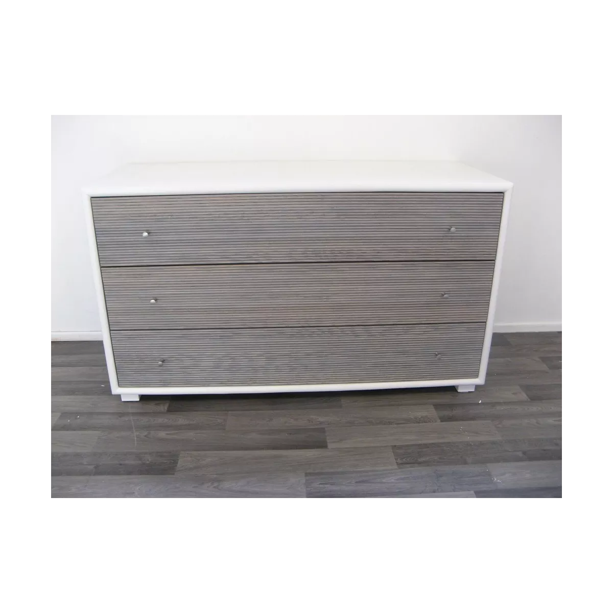 Commode Sendaï Bicolore Blanc et Gris