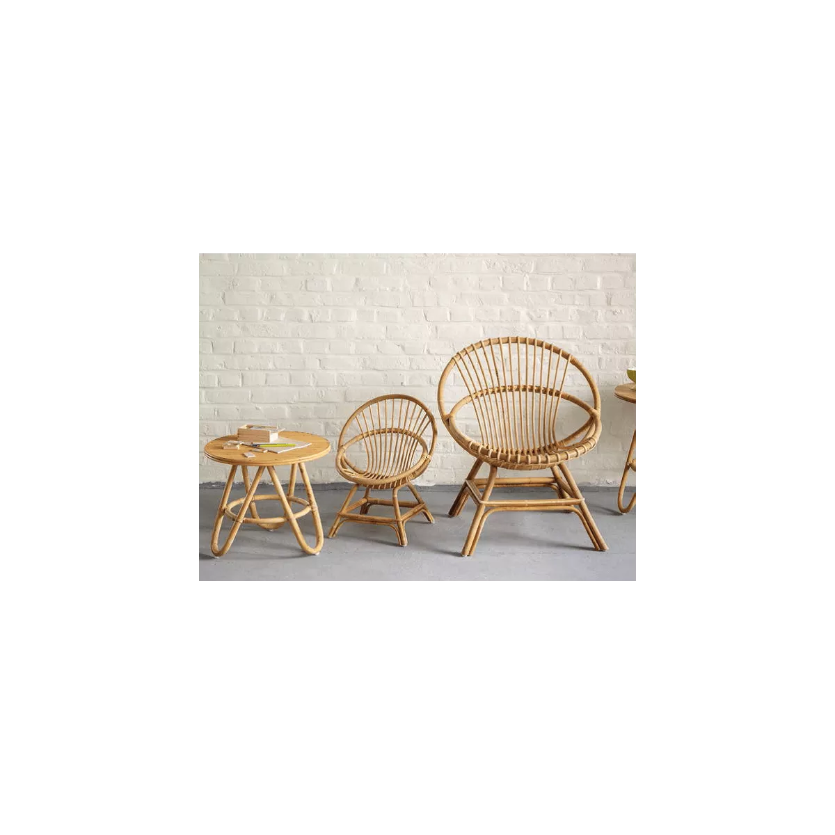 Fauteuil Rotin Brigitte