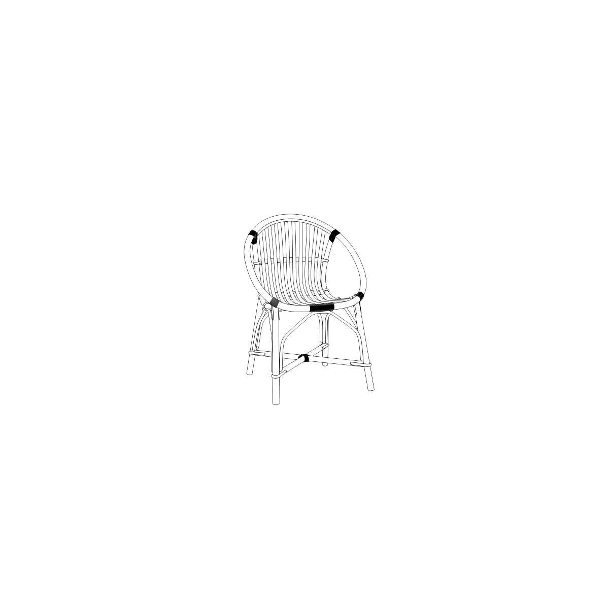 Fauteuil Rotin Bruno
