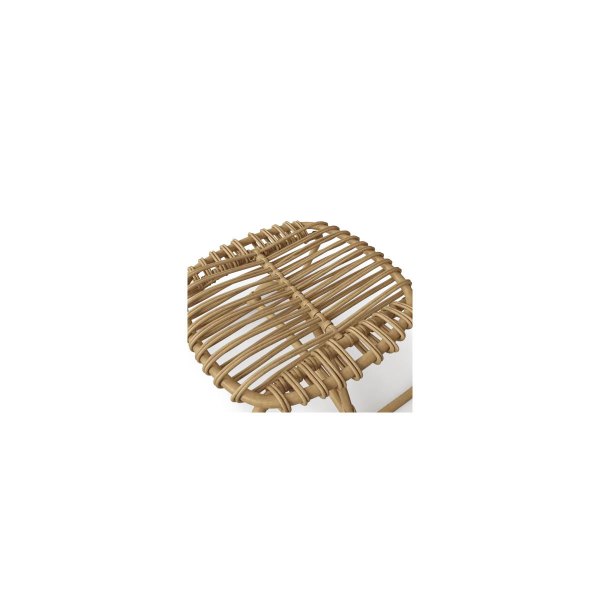 Pouf Boucle en Rotin