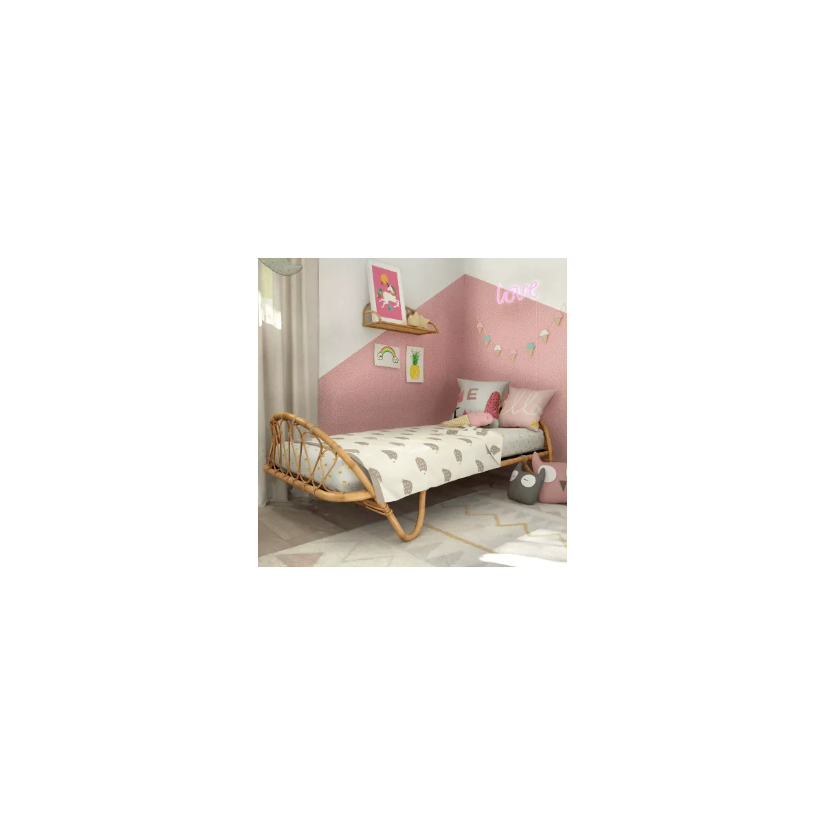 Lit Corbeille Rotin Naturel