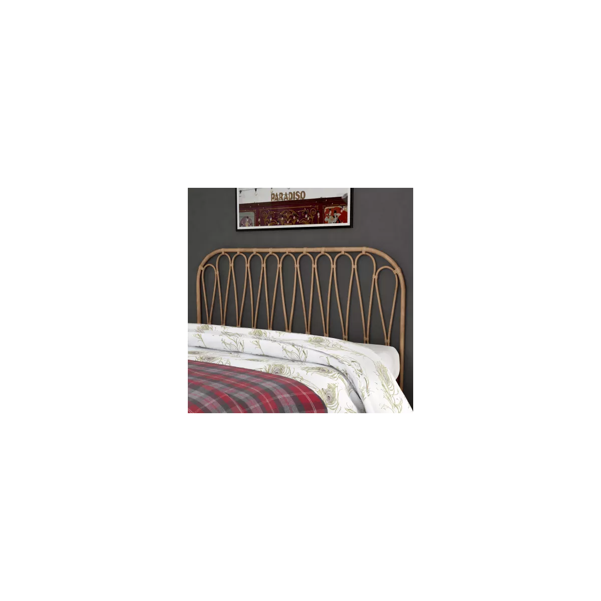 Tête de Lit Vintage en Rotin