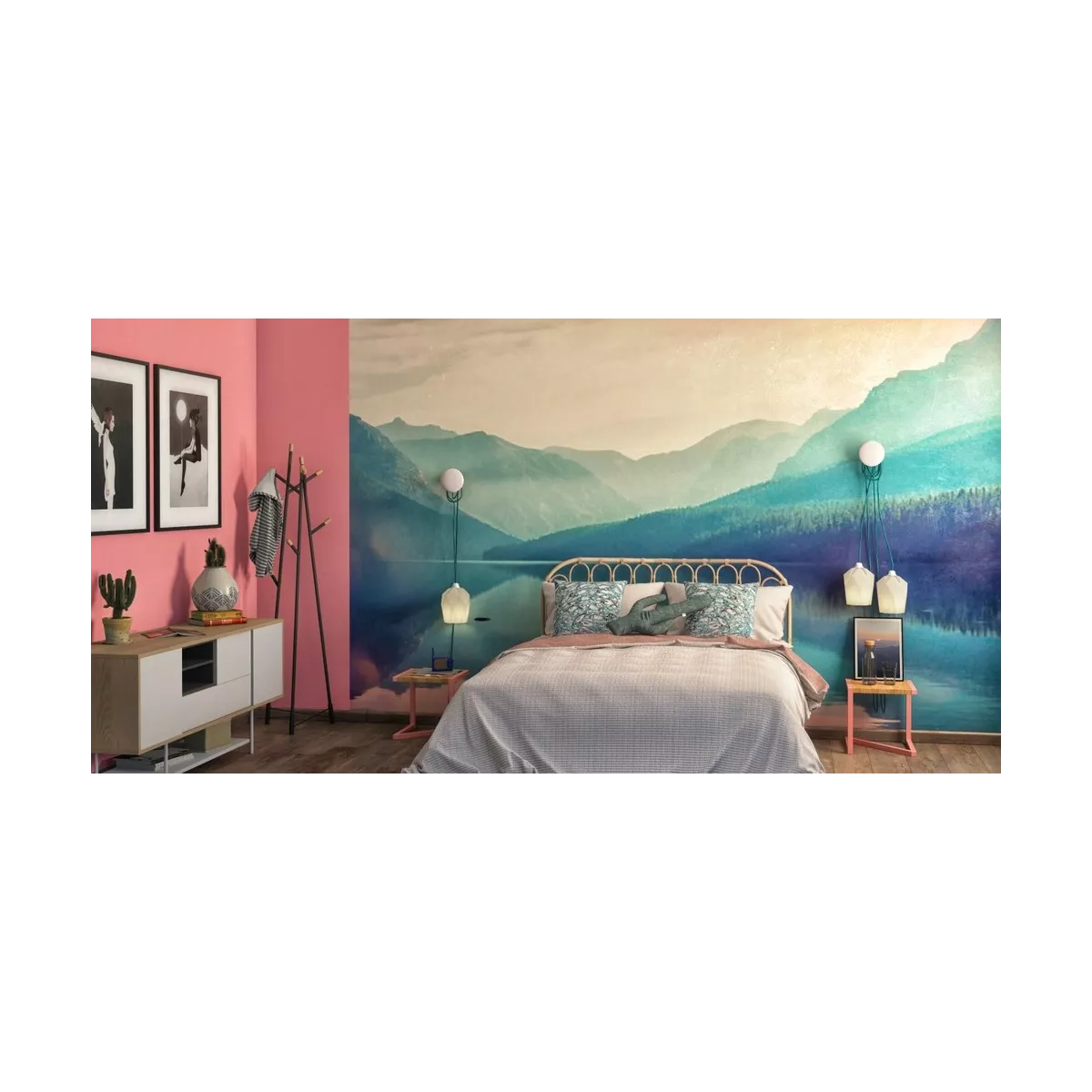 Tête de Lit Vintage en Rotin