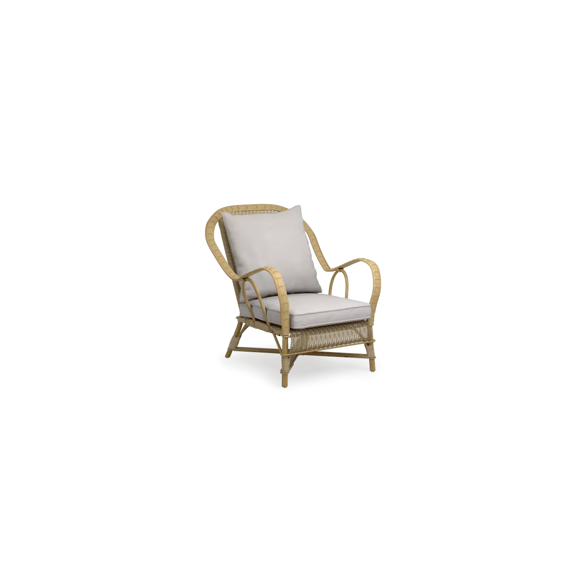 Salon Nantucket Rotin Naturel : Canapé+ 2 Fauteuils
