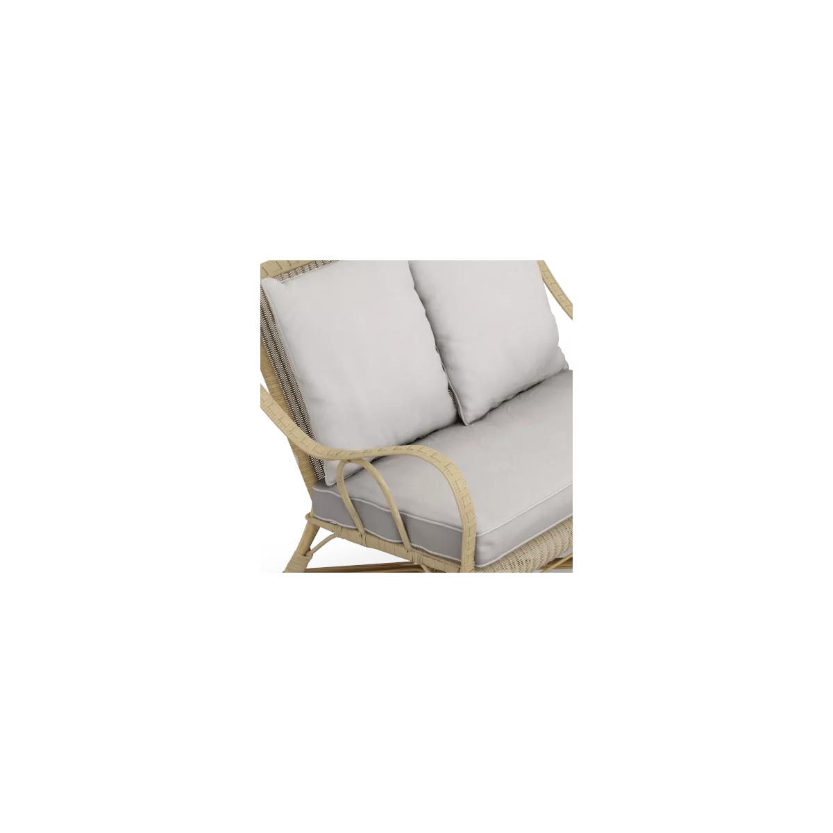 Salon Nantucket Rotin Naturel : Canapé+ 2 Fauteuils