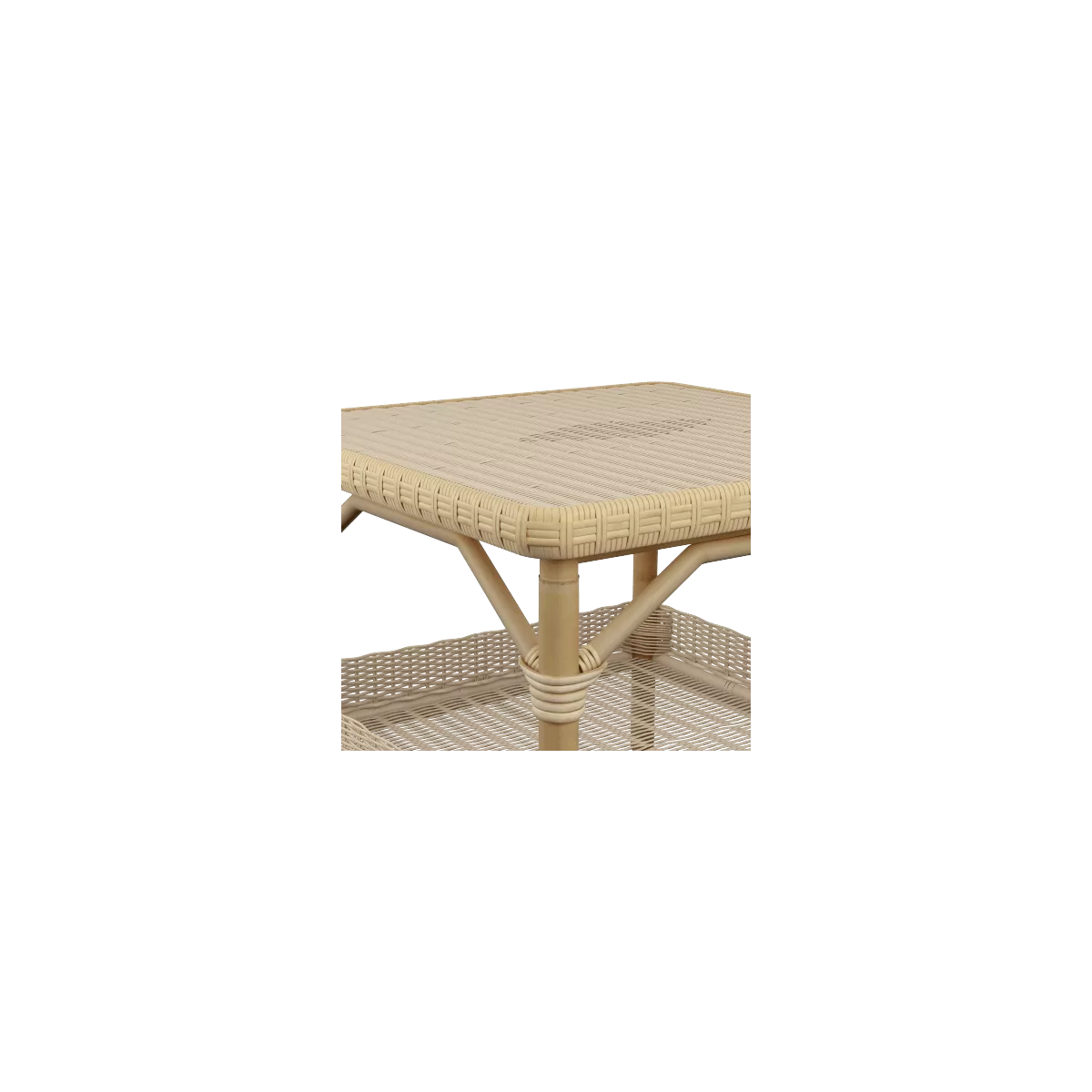 Table Basse Carrée Nantucket Rotin naturel