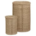 Panière Linge 40x40 Ronde Rotin Naturel