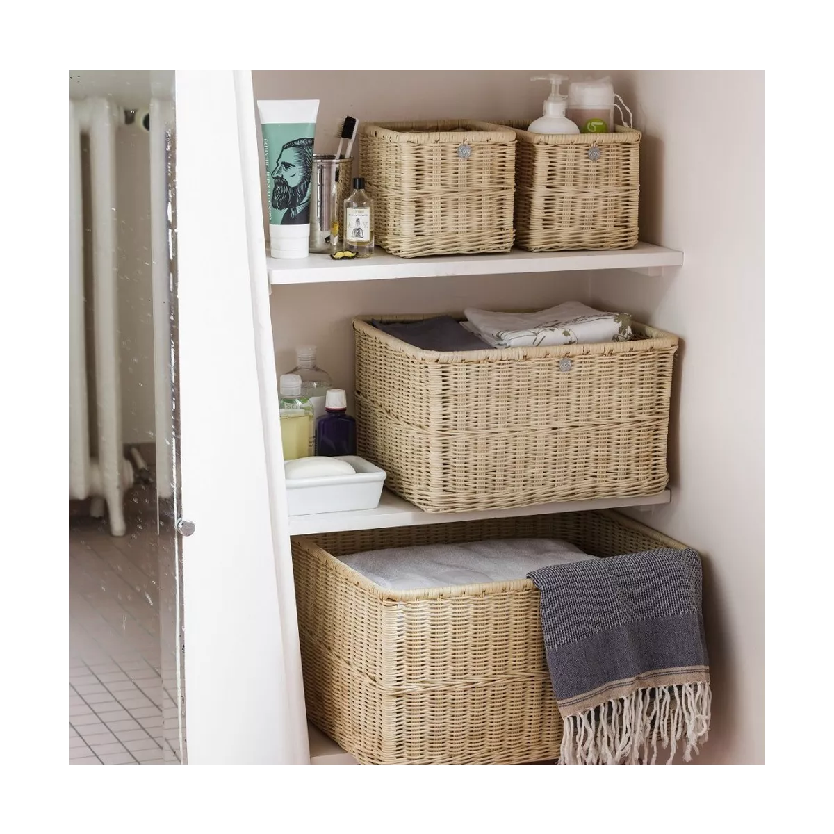 Casier Rotin Naturel 20x16