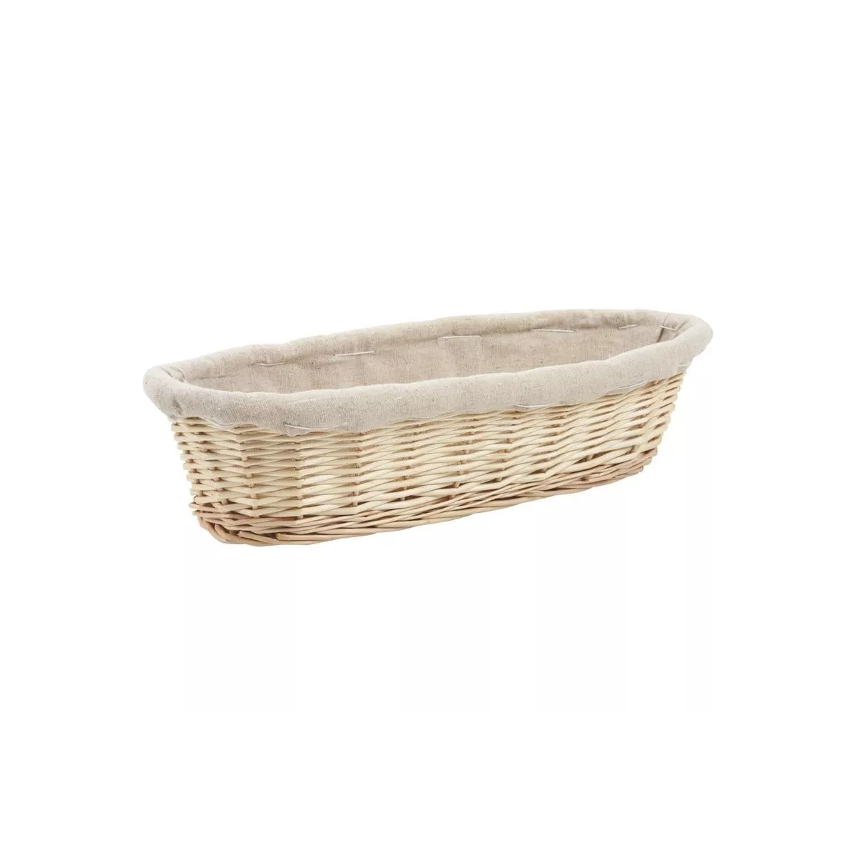 Banneton en osier Blanc 40x13