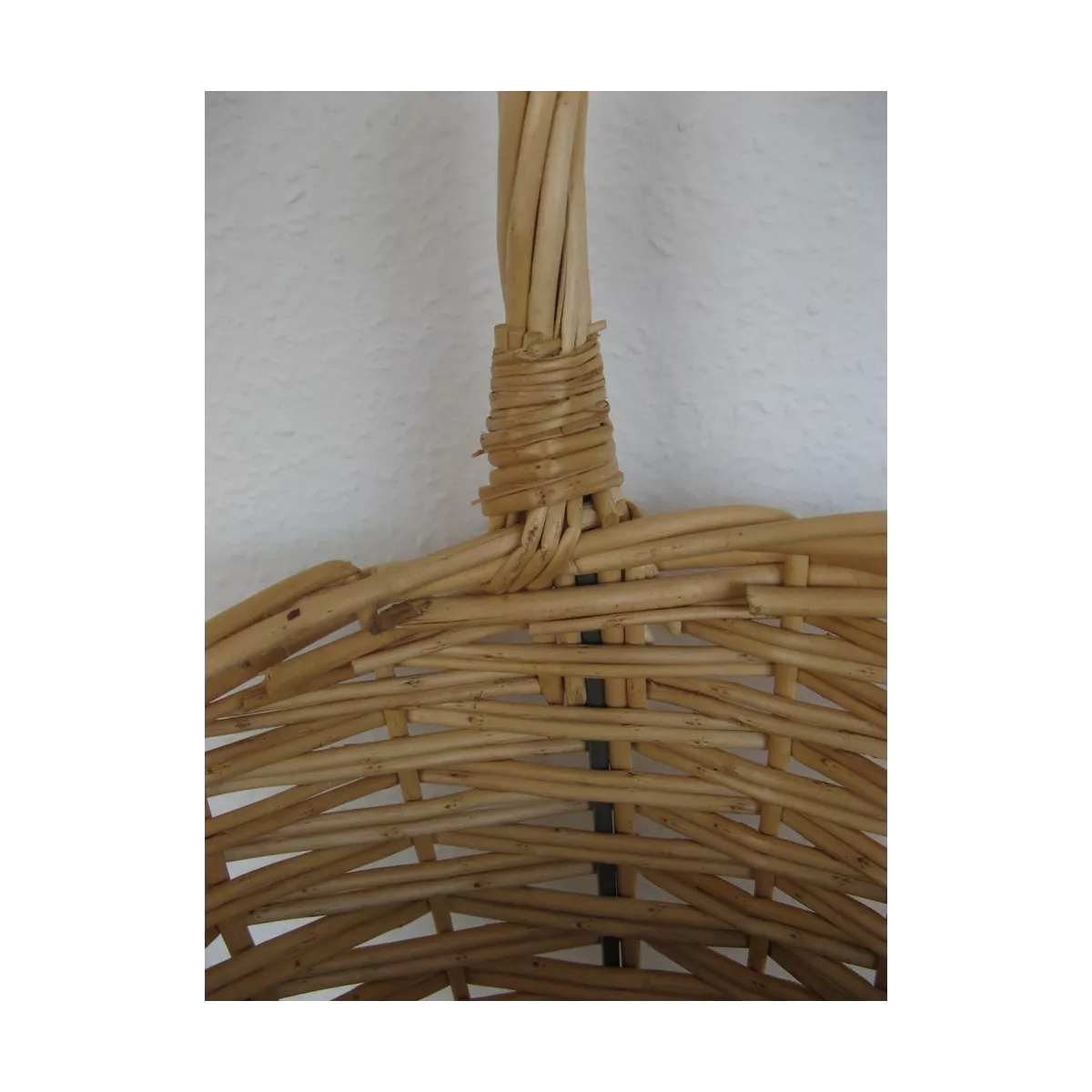 Chariot Osier Naturel avec liseret Bicolore